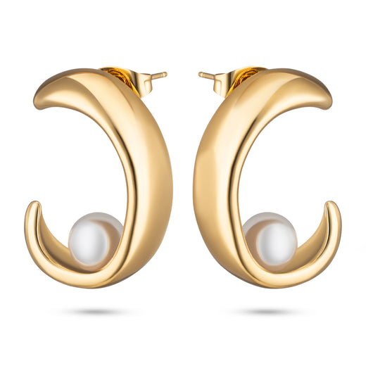 Pearl Eclipse Oorbellen waterproof 18K goud verguld