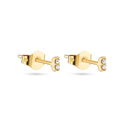 Petite Sparkle Studs Oorbellen 14K goud verguld waterproof zirkonia steentjes