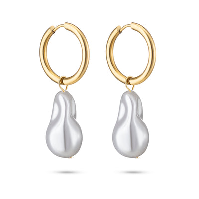 Shell Drop Oorbellen 18k goud verguld waterproof