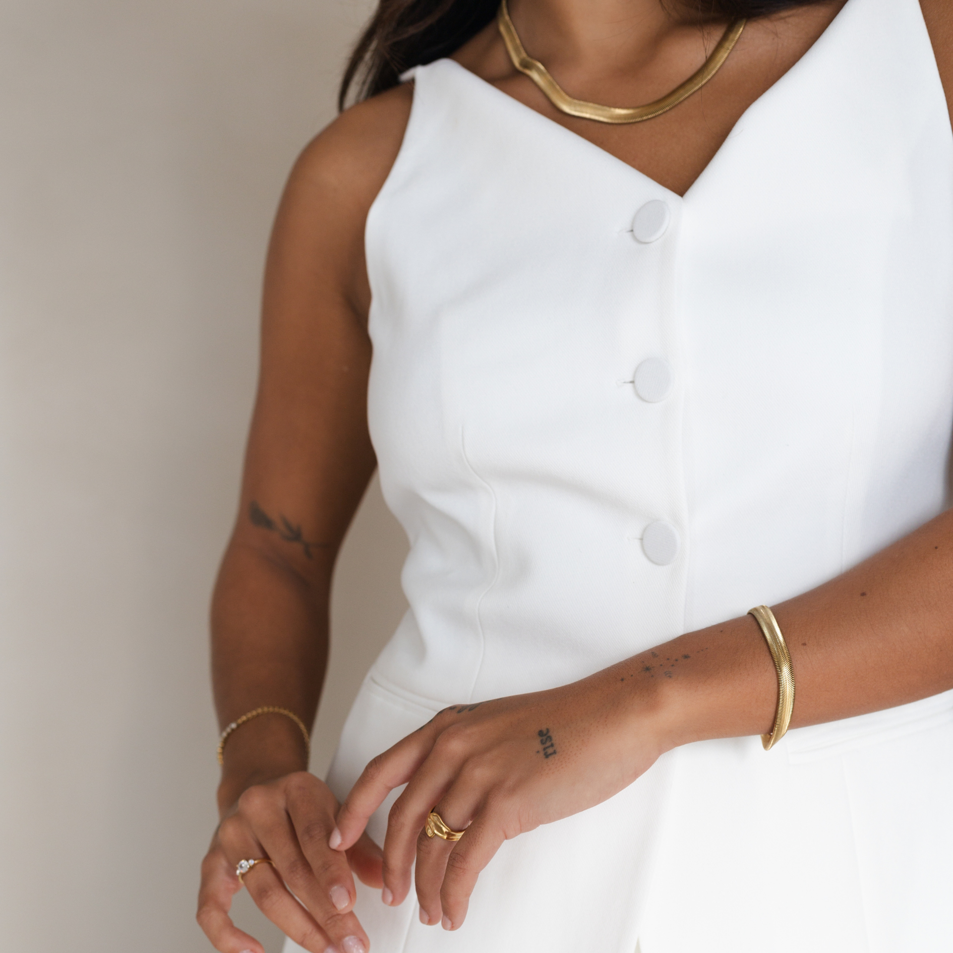 Sleek Snake armband 18K goud verguld waterproof armband