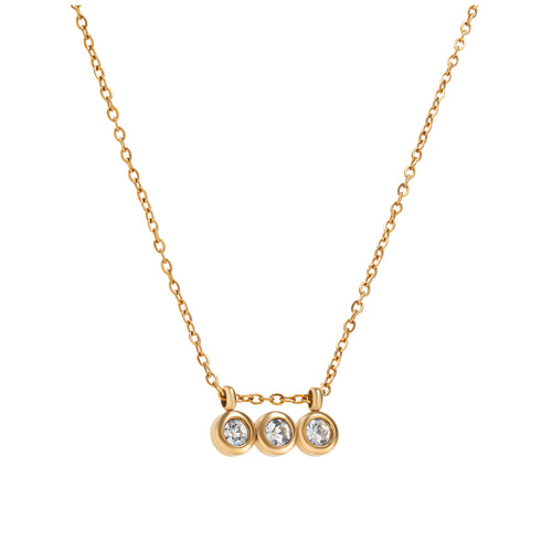Triple Zirkonia Necklace