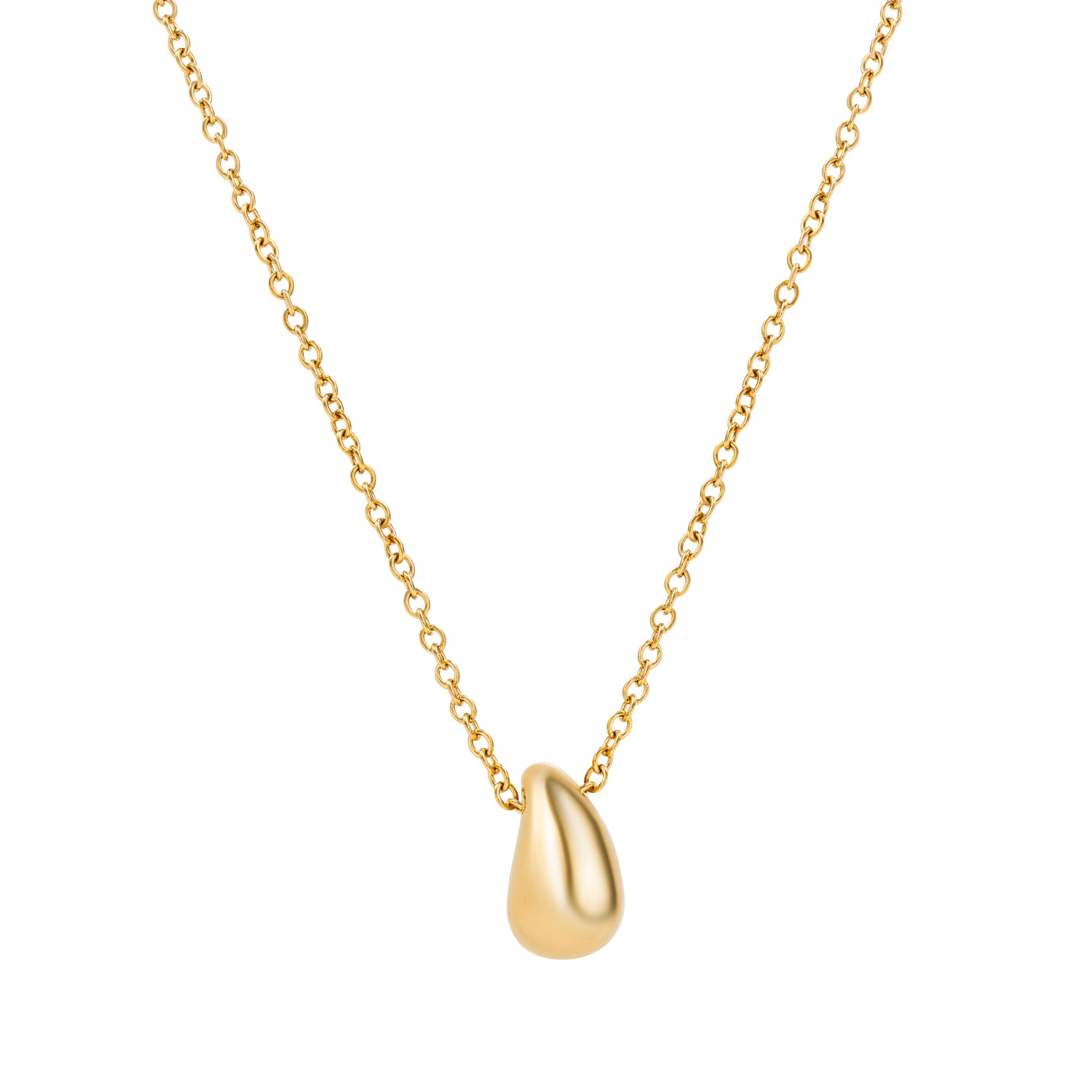 Waterdrop ketting 18k goud verguld waterproof 