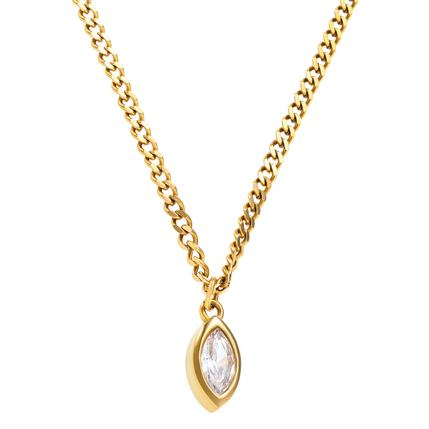 Zikronia cubic ketting 18k goud verguld waterproof