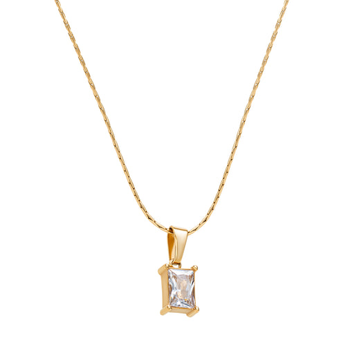 Zirkonia Square Necklace