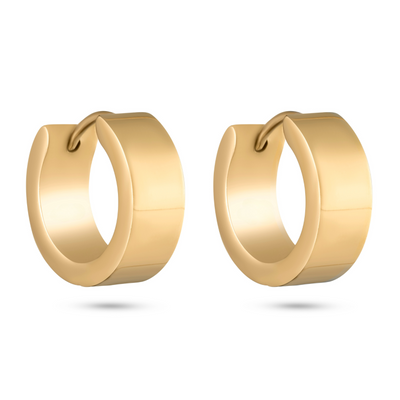 classic golden hoop oorbellen 18k goud verguld