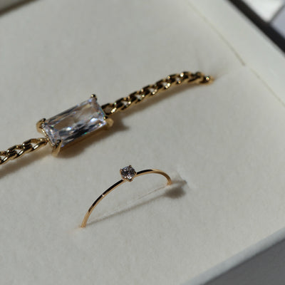 Minimalistic Stone Ring